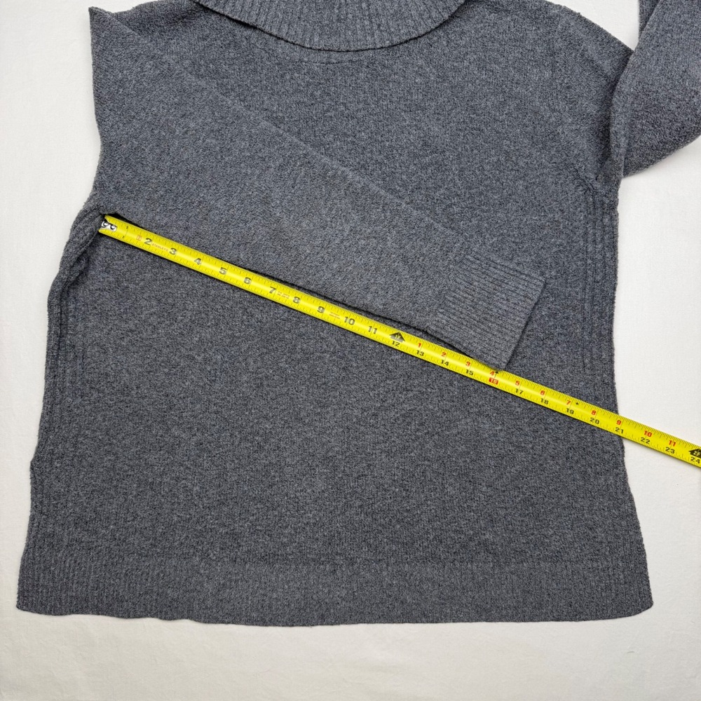 Pink Rose Women Medium Grey Roll Neck Sweater 3/4 Sleeve Casual Cozy Knit - Picture 4 of 10